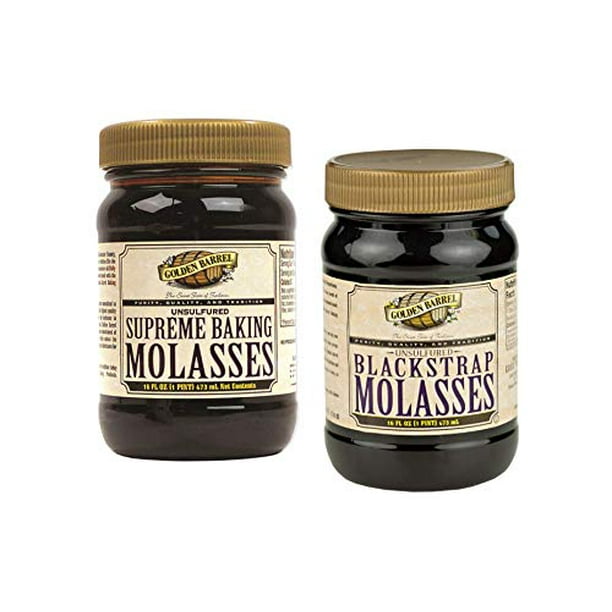 Golden Barrel Molasses Variety 2Pack Unsulfured Baking Molasses and