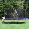 thumbnail image 2 of Skywalker Trampolines Square 15-Foot Trampoline, with Enclosure, Blue, 2 of 8