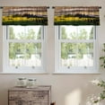 thumbnail image 2 of LALILO Kitchen Curtain Valance Green Olive Tuscany Italy Rod Pocket Window Curtain 52"x 18" Set of 2, 2 of 5