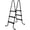 Black-36in, variant on 3 Step Lightweight Steel Outdoor Above Ground Swimming Pool Ladder with Non Slip Feet for Outdoor Use, Black