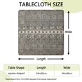 thumbnail image 2 of Washable Fabric Boho Floral Design Tablecloth with Elastic Hem for 34x34 Inch Indoor Outdoor Tables, 2 of 6