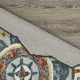 thumbnail image 6 of Ox Bay Talia 4' Round Green Medallion Wool Indoor Area Rug, 6 of 7