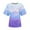 Blue C, variant on Women's Classic-Fit Short-Sleeve Crewneck T-Shirt Plus Size Casual Gradient Print Fashion Tops Summer Basic Tees Oversized Tshirts Blouse S-5XL