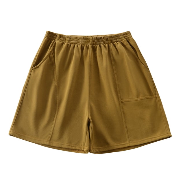 Timegard Running Shorts for Women Plus Size Wide Leg Elastic Waisted Sweatshorts Workout Shorts with Pockets