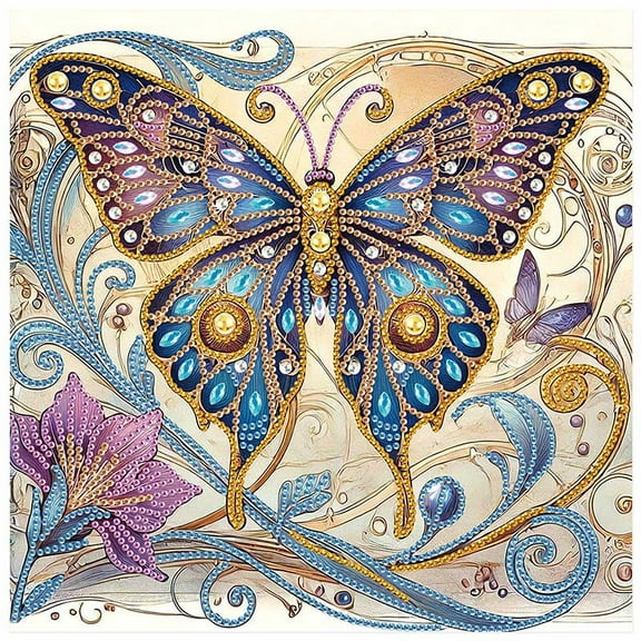 5D DIY Diamond Painting Kit, Butterfly Creative Handicraft for Home Wall Decor, Birthday or Christmas Gift