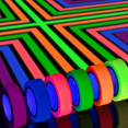 thumbnail image 3 of 6 Color Neon Glowing Tape Fluorescent Uv Blacklight Glow Dark Tape For Party, 3 of 3