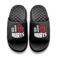 thumbnail image 2 of Unisex ISlide Jalen Hurts Black Oklahoma Sooners Collage Motive Slide Sandals, 2 of 5