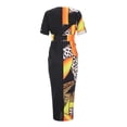 thumbnail image 5 of Ketyyh-chn99 Robes d'Été pour Femmes Grande Taille Robe d'Été Robe Extensible Robe de Plage Robe Décontractée d'Automne Ample Mini-Robe Orange,2TG, 5 of 5