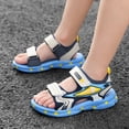thumbnail image 4 of TOWED22 Toddler Little Kid Sandals Boys Girls Adjustable Strap Open-Toe Summer Outdoor Unisex Child Sport Beach Sandals(Toddler/Little Kid/Big Kid)(Blue,2), 4 of 9