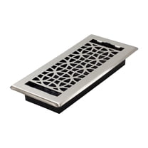 Decor Grates ECH410-NKL Eclipse Floor Register, 4x10 Inches, Brushed Nickel Finish