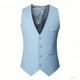 thumbnail image 1 of Ceisia Men's Slim V-Neck Single-Breasted Suit Sleeveless Polyester Vest Gift, 1 of 2