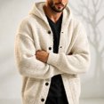 thumbnail image 3 of Ceisia Men's Hooded Button Down Knit Cardigan Long Sleeve Loose Casual Sweater Jacket With Side Pockets Gift, 3 of 6