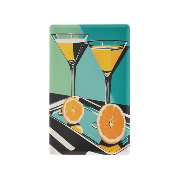 Yayeee Blank Wall Plate Cover 1-Gang 4.5"x2.7" Home Unused Decorative Outlet, Orange Glasses