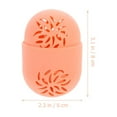 thumbnail image 2 of 2Pcs Makeup Sponge Holder, Beauty Blender Holder, Silicone Beauty Blender Holder Trendy Makeup Sponge Holder, Portable Dustproof Sponge Blender for Travel, Orange, 2 of 7