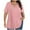 Pink, variant on Otntypg Plus Size Tops for Women Summer Trendy Criss Cross V Neck Short Sleeve Basic Tunic T-Shirts Oversized Casual Loose Fit Tunic Blouses Hot Pink XXL