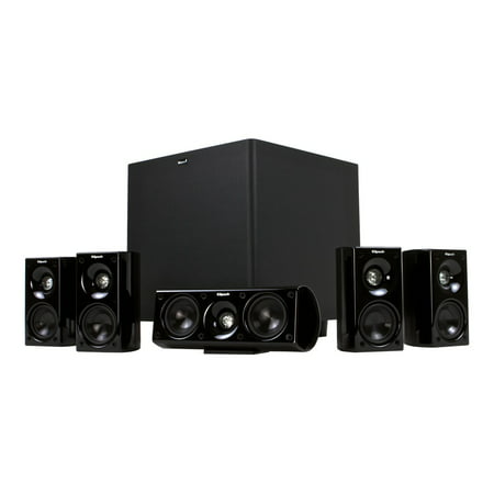 Klipsch HD Theater 600 - Speaker system - for home theater - 5.1-channel - high gloss black, black pica