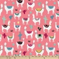 thumbnail image 2 of Mainstays 42" Light-weight Flannel Fabric Coral Llama by the Yard, Coral, 2 of 4