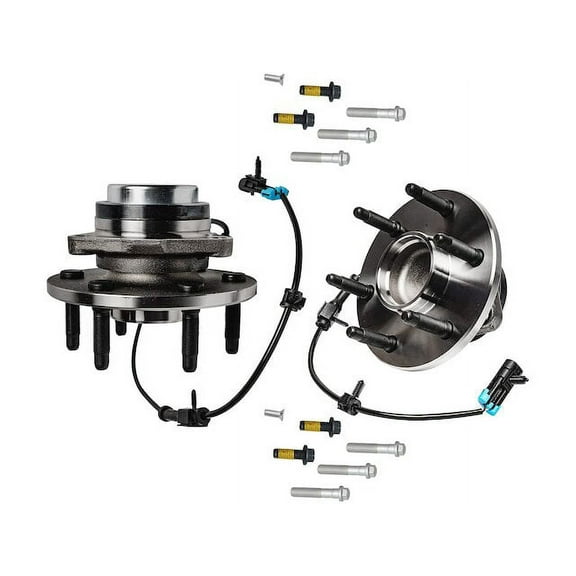 Front Wheel Hub and Bearing Assembly with Bolts - Set of 2 - 6-Lug - Compatible with 1999 - 2006 Chevy Silverado 1500 2000 2001 2002 2003 2004 2005