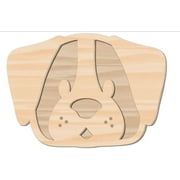 Hello Hobby Wooden Dog Craft Shape, Unfinished Wood, 3.5" x 4", 1 Count