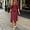 (Fashion 54)Wine, variant on Aimik Women's V-Neck Half Sleeve Wrap Midi Dress Asymmetrical Hem Ruched Waist Elegant Office Party Dress