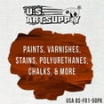 thumbnail image 4 of 50 Piece 1 Inch Foam Sponge Paint Brush Set Wood Handle Acrylic Stain Varnish Craft Tool, 4 of 6