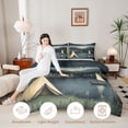 thumbnail image 3 of Erosebridal Lake Life Queen Comforter Set 3pcs for Teens Boys Girls,Kids Rustic Cottage Happy Camping Bedding Comforter Set,Black Reversible,Lightweight Room Decor, 3 of 6