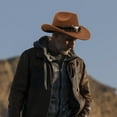 thumbnail image 5 of Xinwanna Western Cowboy Hat for Men Women Wide Brim Sun Protection Fedora Beach Hat Wool Cowgirl Felt Hat with Adjustable Strap (Khaki,S), 5 of 13