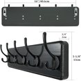 thumbnail image 4 of Coat Rack Wall Mounted Coat Hooks Wall Mounted \u\u Hole to Hole Large Coat Hanger Wall Hook Rack Hooks for Hanging Coats Hats Jacket Clothes Entryway Rustic s, 4 of 6
