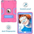 thumbnail image 2 of Kids iPad Case for iPad 9th / 8th / 7th Generation (2021/2020/2019) 10.2 Inch, Slim Duty Drop Proof Shockproof Protective Cover with Kickstand for Apple iPad 10.2 inch (Rose&Blue), 2 of 14