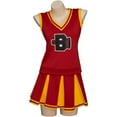 thumbnail image 2 of Red High School Musical Cheer Uniform Outfit Top Skirt Women Adult, 2 of 8