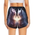 thumbnail image 2 of Lsque Fox Couple Printed Women's Running Shorts with Liner Pockets,Elastic Quick Dry Workout Athletic Gym Yoga Shorts,Womens High Waist Shorts-Medium, 2 of 9