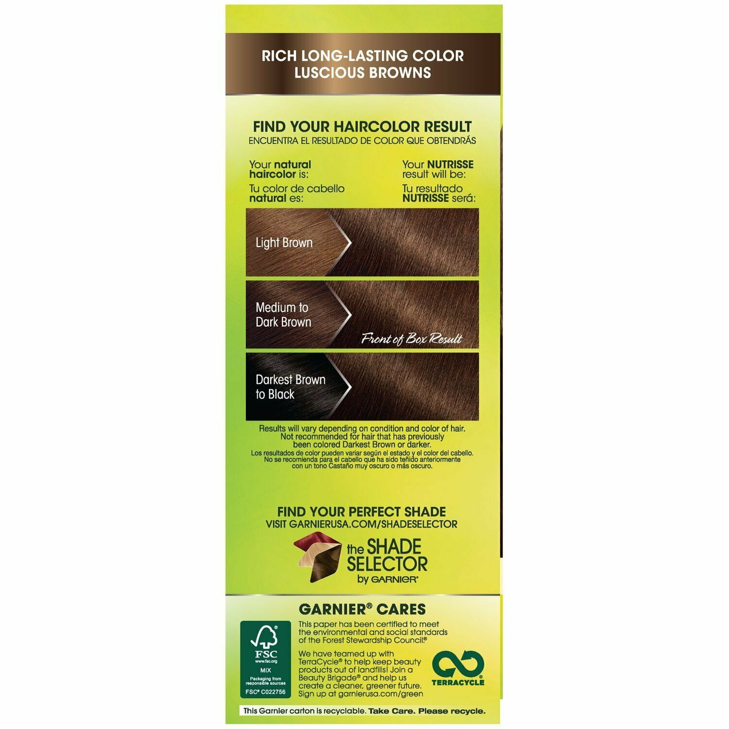 Garnier Nutrisse Nourishing Hair Color Creme, 43 Dark Golden Brown, 3-Pack