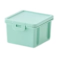 thumbnail image 2 of Stackable Desktop Storage Box with Buckled Lid, Mini Plastic Organizer for Office Stationery, Compact Decorations for Holiday Desk, Topliu, 2 of 6