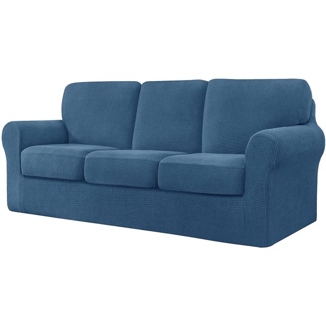 CHUN YI Stretch Checks Spandex Sofa Cover Separate Backrests Cushions Cover Slipcover