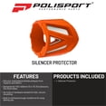 thumbnail image 2 of Polisport Silencer Protector (340-400mm/13.4-15.7in) - Durable Silicone-Metal Motorcycle Exhaust Guard, Easy Install, Universal Fit (Orange), 2 of 9