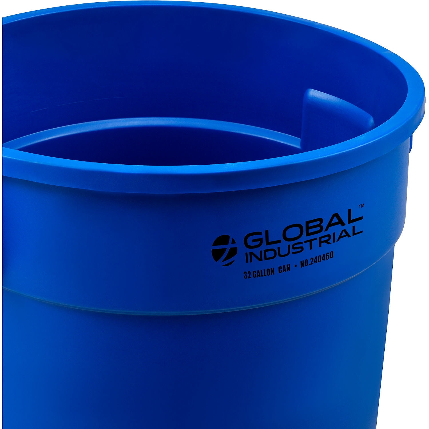 Global Industrial 32 Gallon Garbage Can, Blue, No Lid