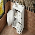 thumbnail image 2 of Barara King Storage Cabinet, Bathroom Vanity,36" Bathroom Vanity with 2 Soft-close Doors, Adjustable Shelves and 3 Drawers, White, 2 of 13