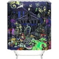 thumbnail image 2 of Christmas Shower Curtain Kids Bathroom Halloween Decor with 12 Curtain Hooks for Bathroom, Waterproof 71 x 71 inch (SC-20), 2 of 5
