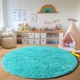 thumbnail image 3 of Shag Area Rugs for Living Room 6'(Round), Soft and Fluffy Shaggy Carpet for Pets, Machine Washable Floor Rugs for Living room, 3 of 9