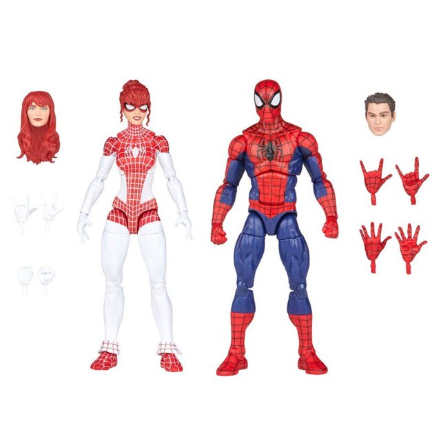 Figuras de acción de Marvel Legends, Juguetes Retro de 6 ", increíble Spiderman, renovar tus voces, Spider Man, Peter Parker, Spinneret, Mary Jane, Watson Fivean unisex