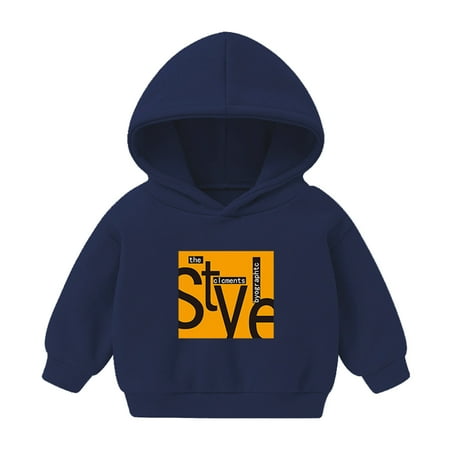 

Qufokar Toddler Cardigan A Sweater for Girls Pullover Hoodie Sweatshirt Baby Tops Boys Letter Toddler Girls Girls Tops