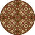 thumbnail image 1 of Ahgly Company Machine Washable Indoor Square Transitional Copper Brown Area Rugs, 3' Square, 1 of 7