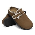 thumbnail image 3 of LuckLilac Women Mule Slipper Lace Trim Suede Flat Shoes for Indoor Outdoor, 3 of 5