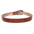 thumbnail image 2 of Snap On Western Faux Crocodile Embossed Cross Rhinestone Studded Leather Belt, 2 of 3