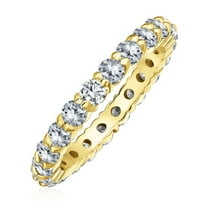 Bling Jewelry Womens Bridal Cocktail Statement Ring CZ Eternity Wedding Band