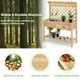 thumbnail image 5 of Gymax Wood Raised Garden Bed w/ Trellis Elevated Planter Box w/ Storage Shelf and Drawer, 5 of 10