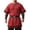 Red, variant on Men's Medieval Knight Viking Surcoat Retro Short Sleeve Lace Up Top Halloween Cosplay Pirate Costume (No Belt)