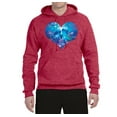 thumbnail image 2 of Wild Bobby, Cute Heart Shaped Couple Dolphins, Animal Lover, Unisex Graphic Hoodie Sweatshirt, Vintage Heather Red, Small, 2 of 3