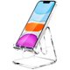 thumbnail image 1 of Soporte de acrílico para teléfono celular, soporte de teléfono portátil, soporte de teléfono transparente para escritorio, compatible con teléfono 13 12 Pro Max Mini 11 Xr 8 Plus SE,, 1 of 5