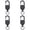 Black*4, variant on 4Pcs Retractable Keychain,Retractable Badge Holders,Badge Clip,Heavy Duty Badge Reel Id Holder Extendable Key Ring Key Holder With 23.6" Steel Cord And Paracord for Keys Badges & Outdoor Work(Black)